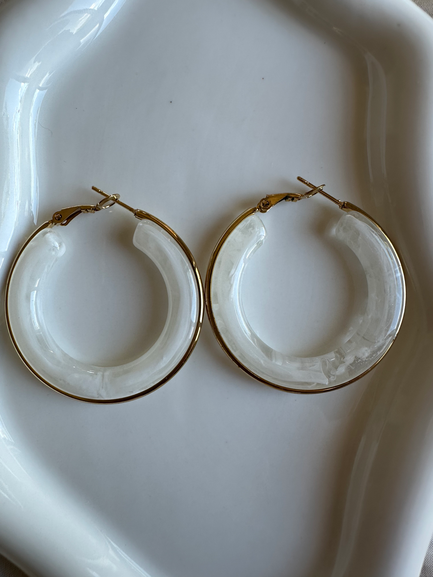 Boucles d'Oreilles Nébuleuse Blanche