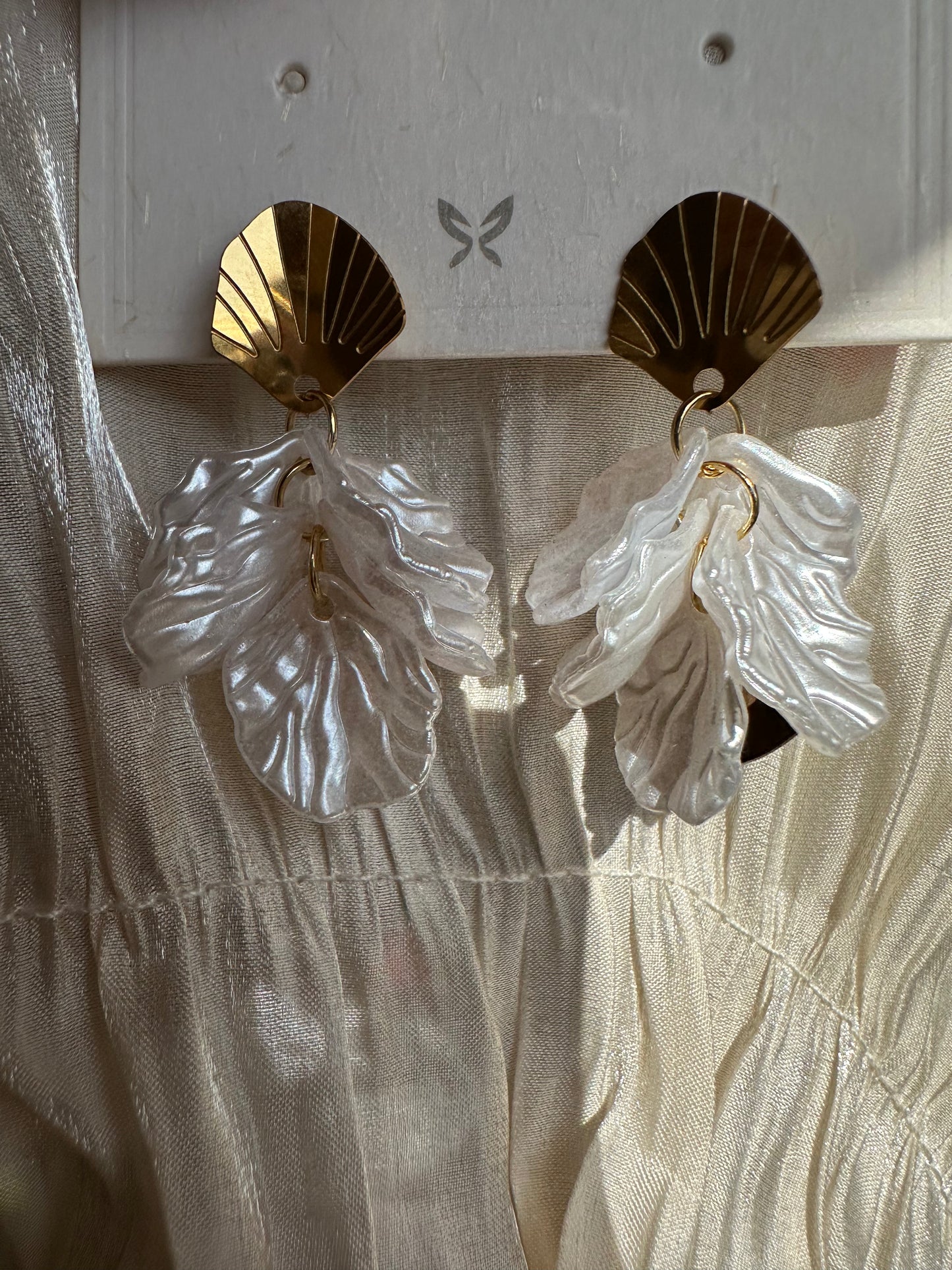 Boucles d’Oreilles Nacre Écume