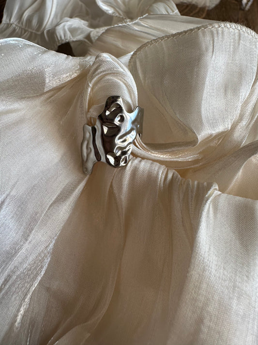 Bague Onde Argentée