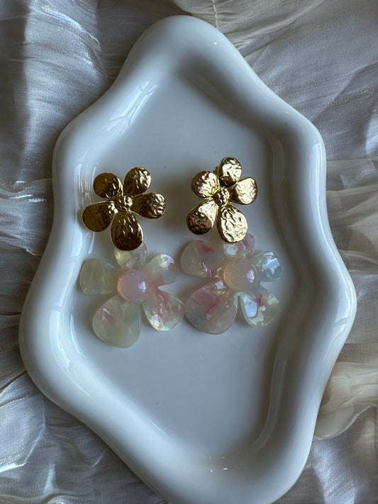 Boucles d'Oreilles Fleur de Lune