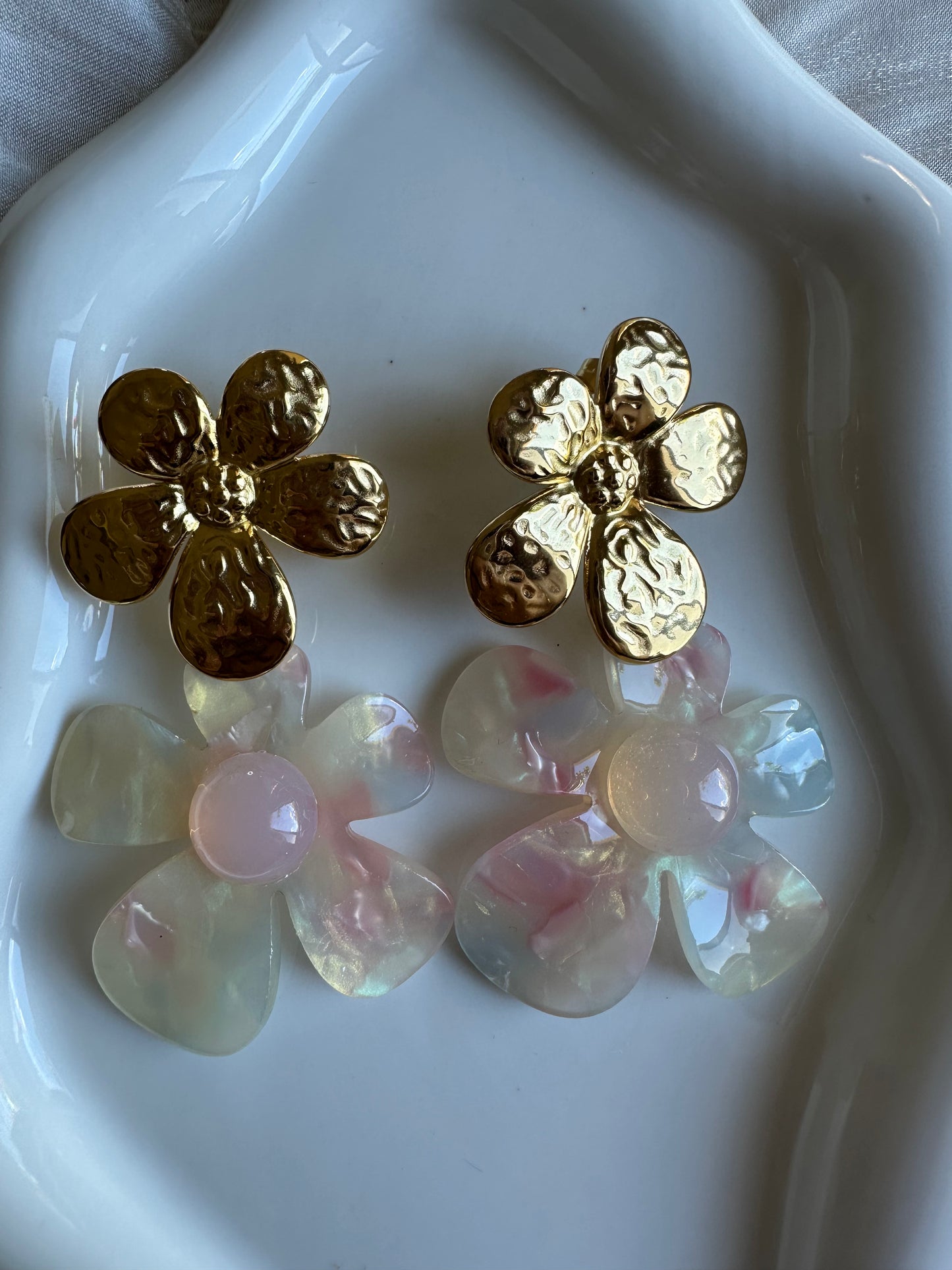 Boucles d'Oreilles Fleur de Lune