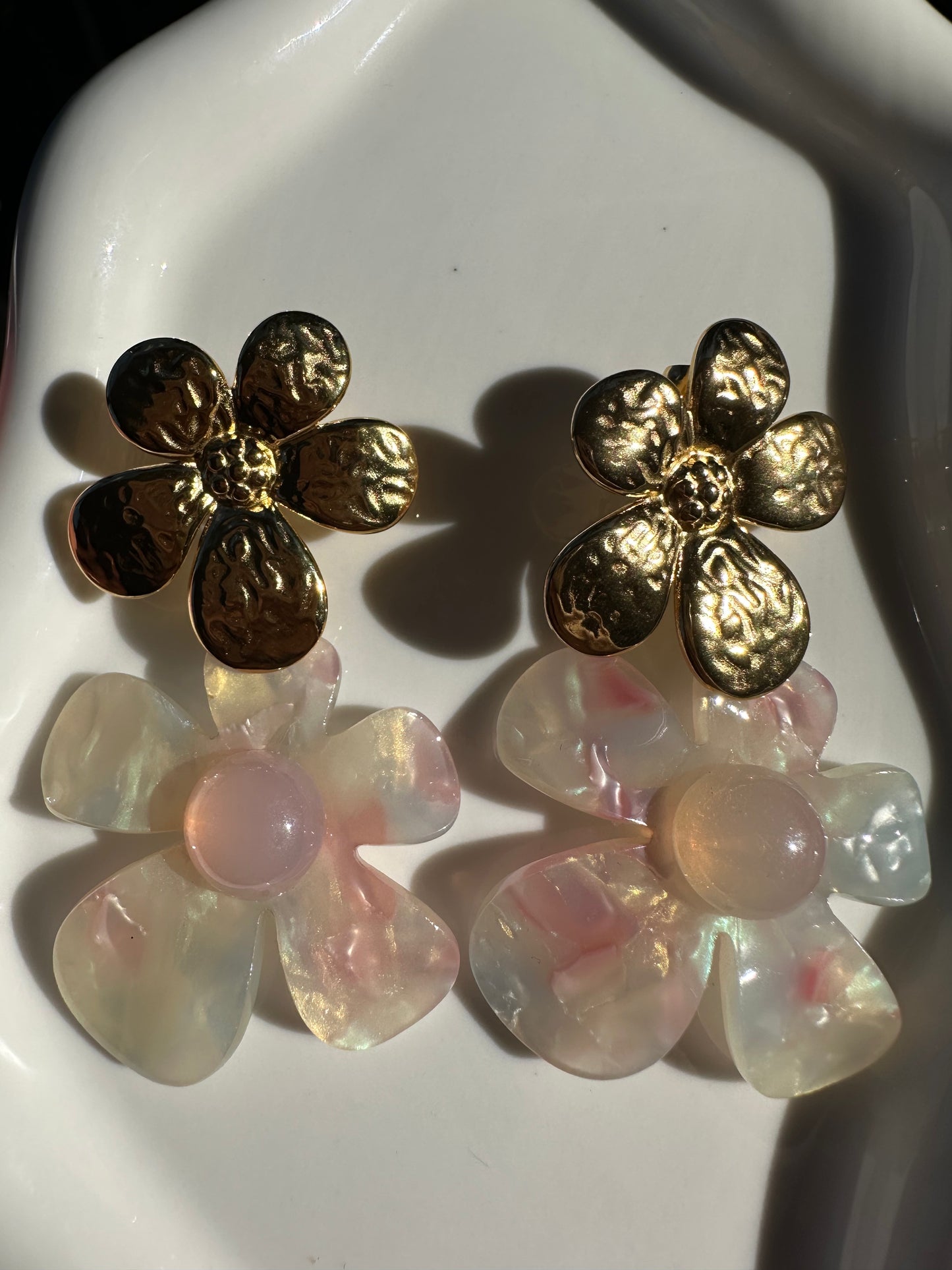 Boucles d'Oreilles Fleur de Lune