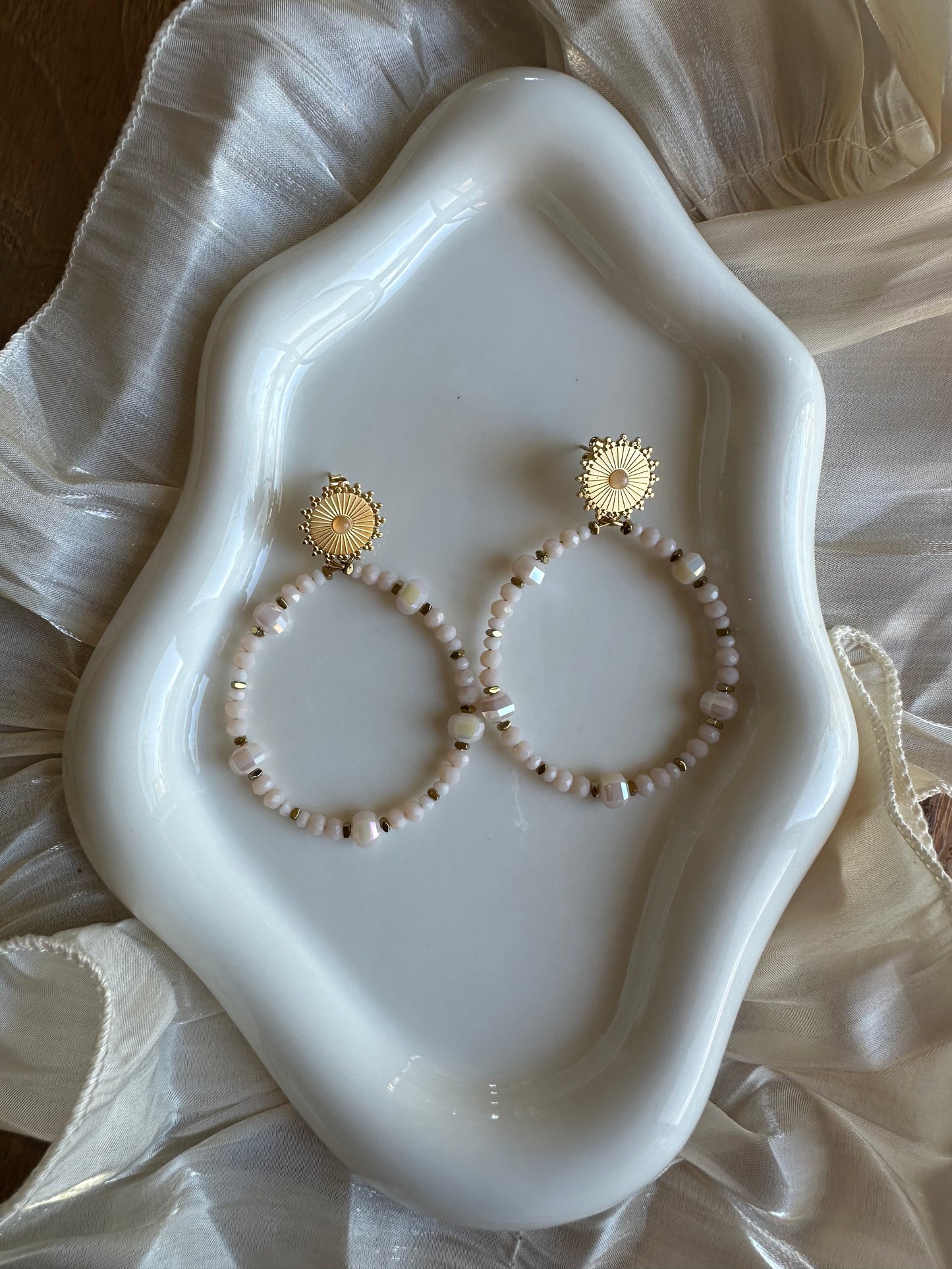 Boucles d'Oreilles Solstice Nacre