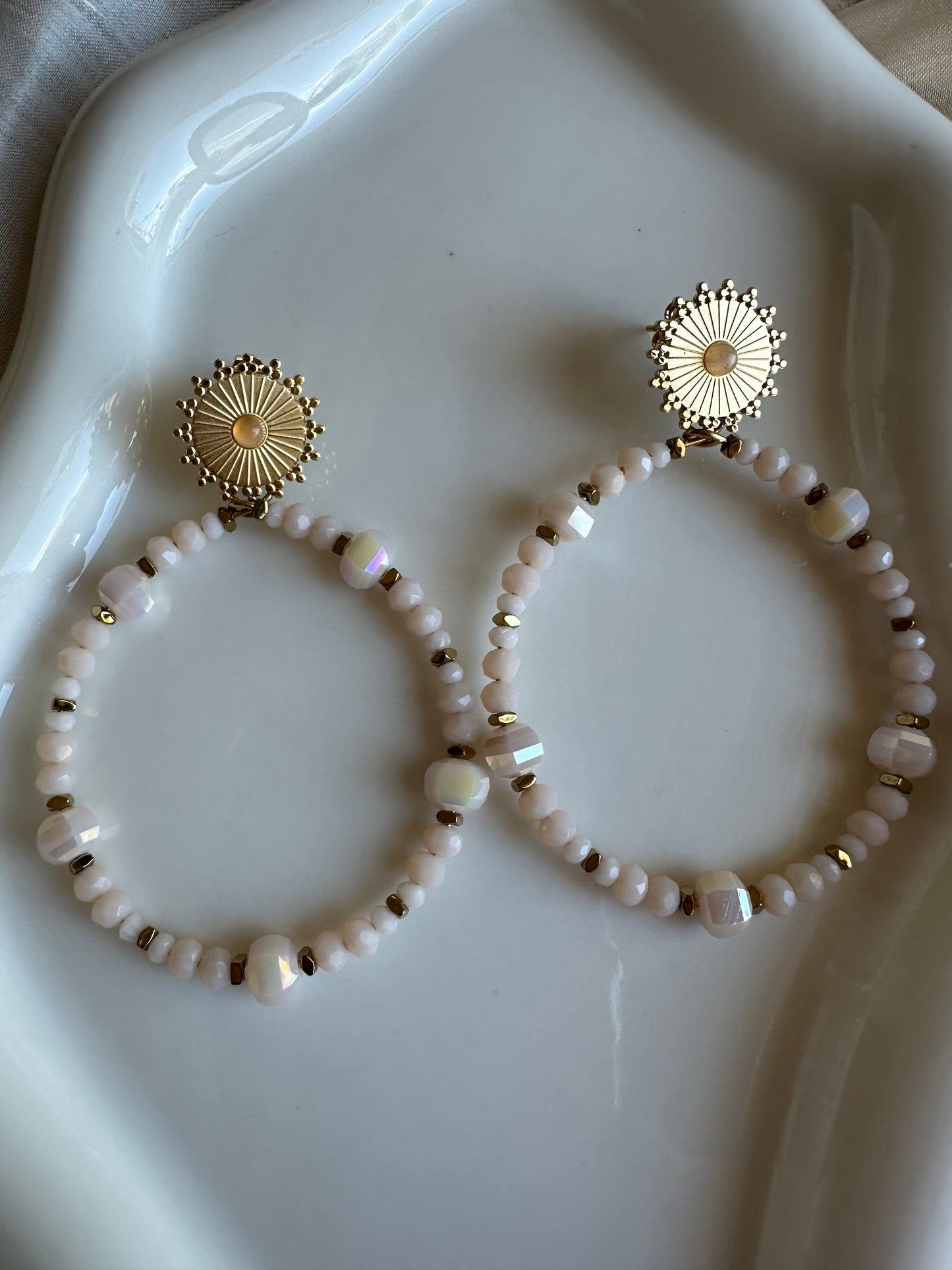 Boucles d'Oreilles Solstice Nacre