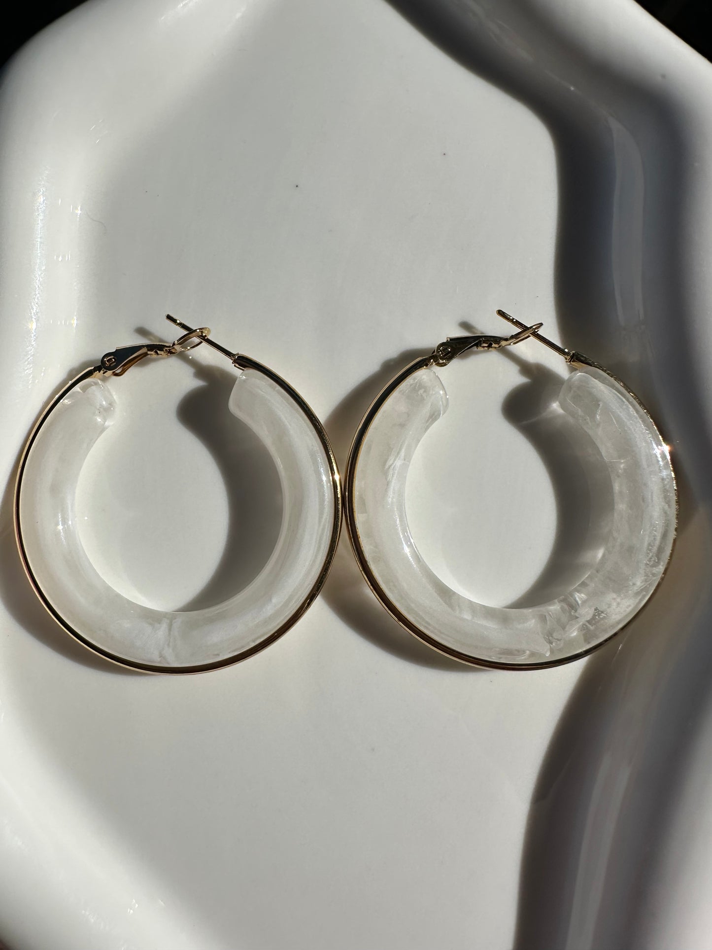 Boucles d'Oreilles Nébuleuse Blanche