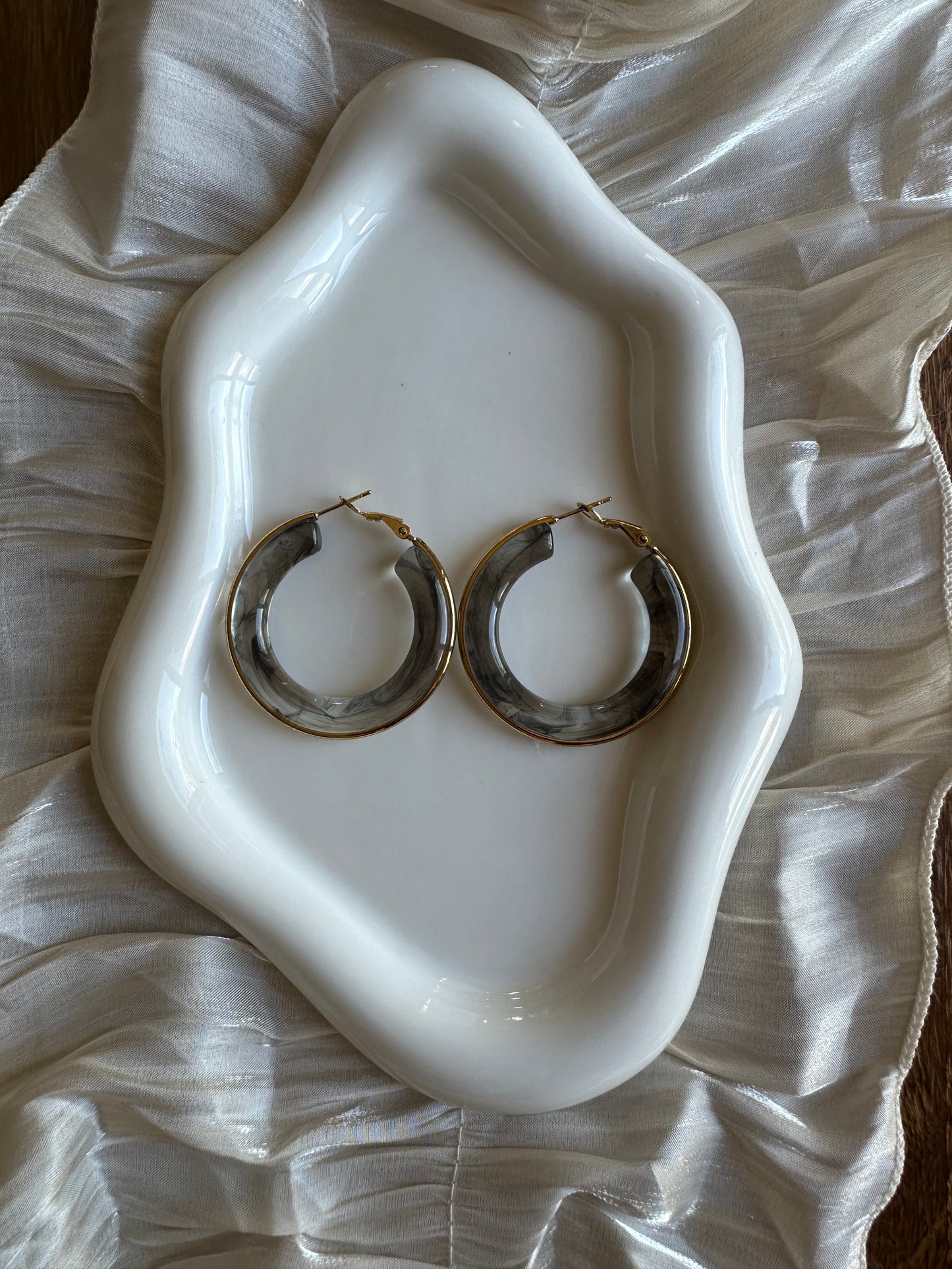 Boucles d’oreilles Aura Marbrée