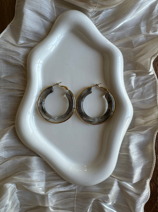 Boucles d’oreilles Aura Marbrée