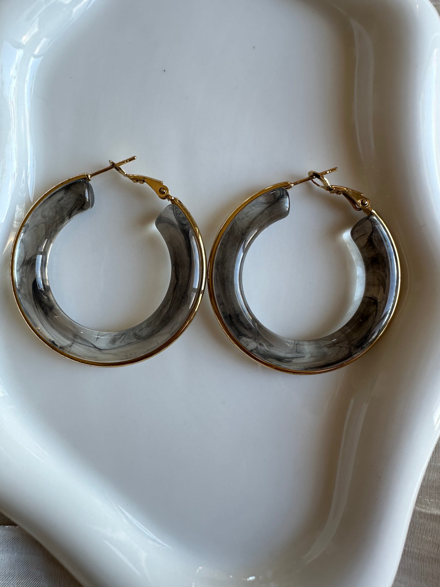 Boucles d’oreilles Aura Marbrée