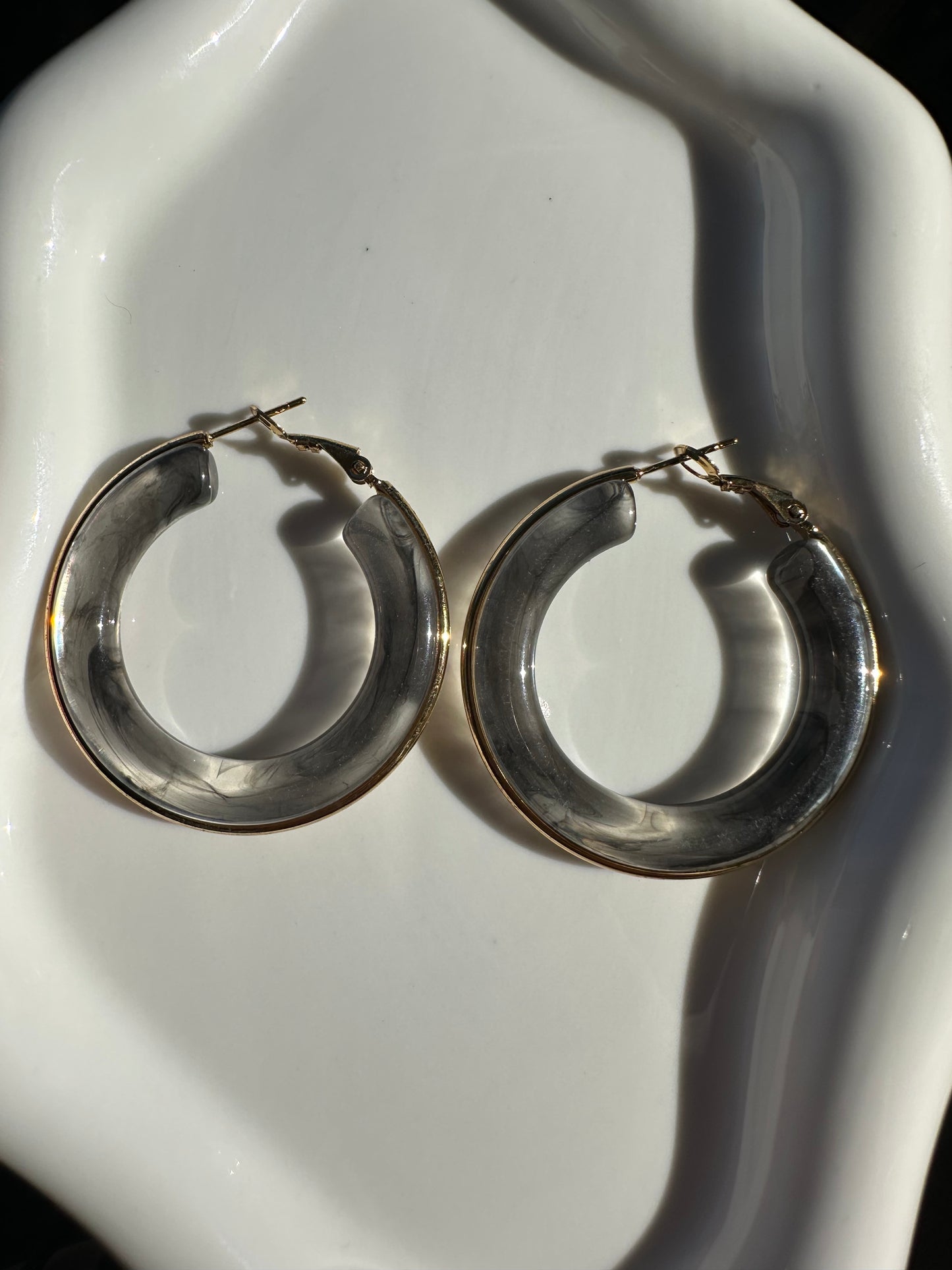 Boucles d’oreilles Aura Marbrée