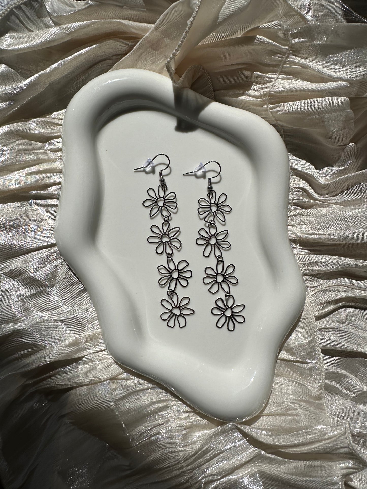 Boucles d'Oreilles Silver Blossom