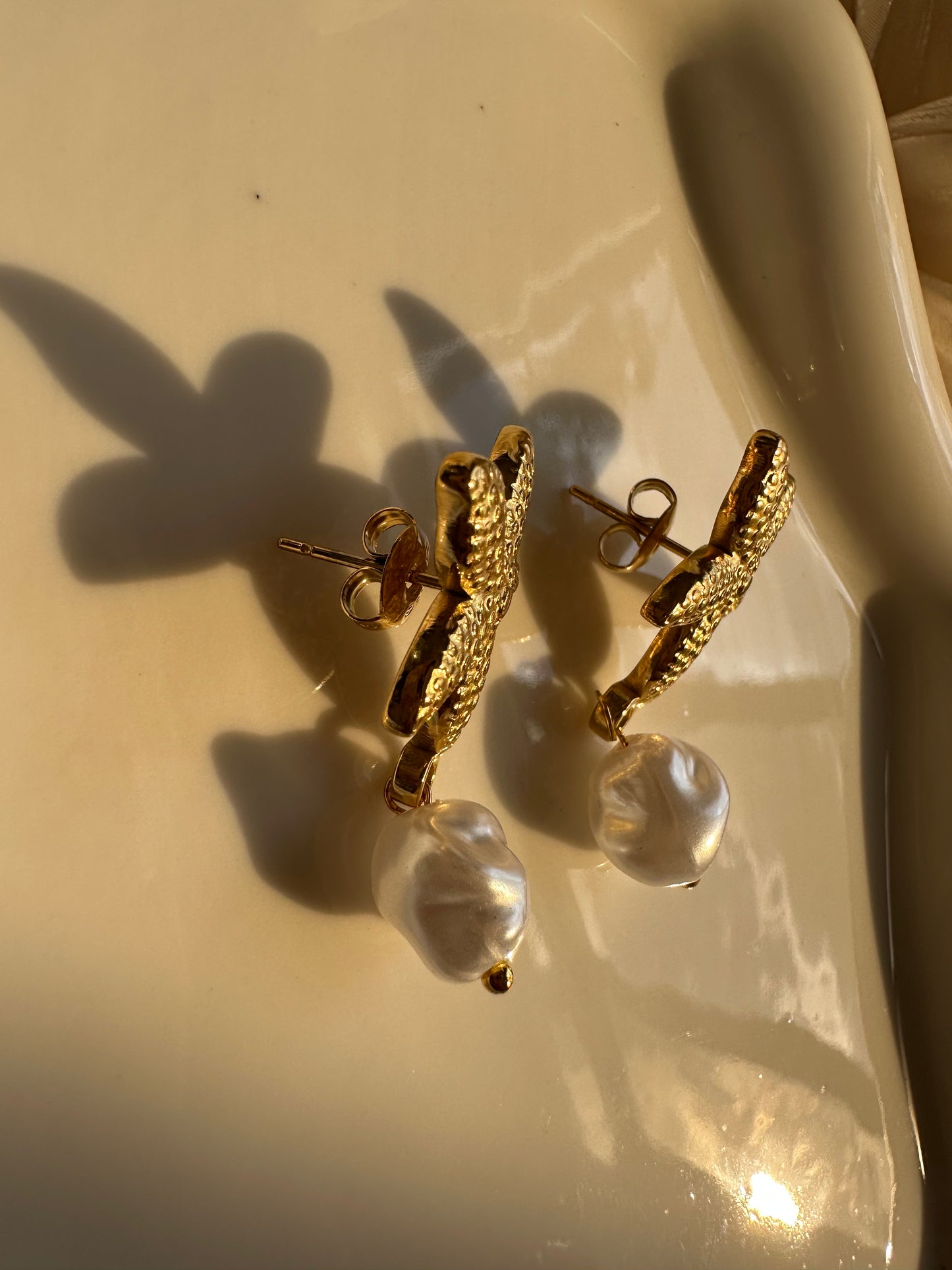 Boucles d'Oreiles Étoile Perlé