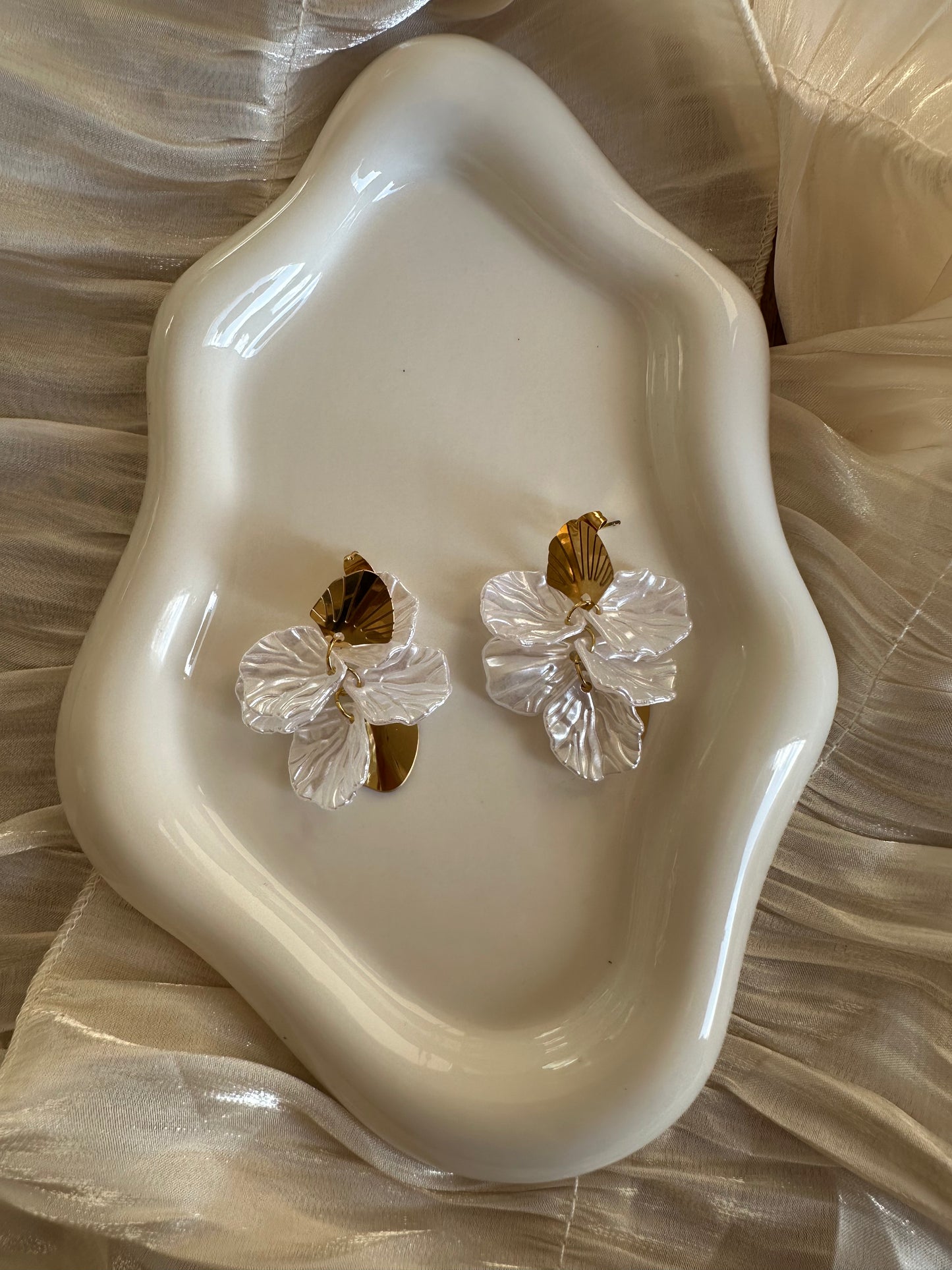 Boucles d’Oreilles Nacre Écume