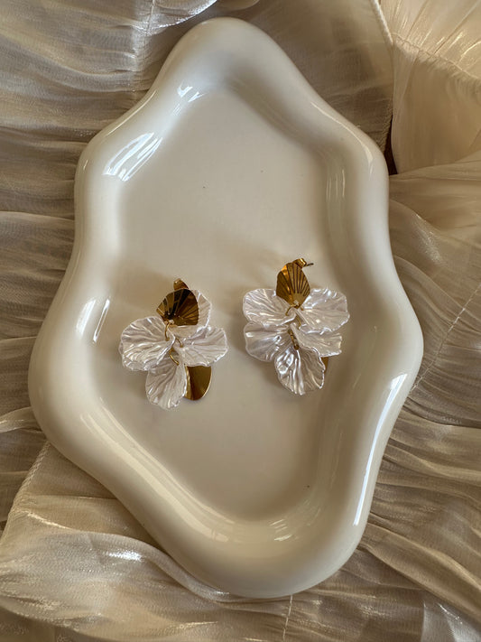 Boucles d’Oreilles Nacre Écume