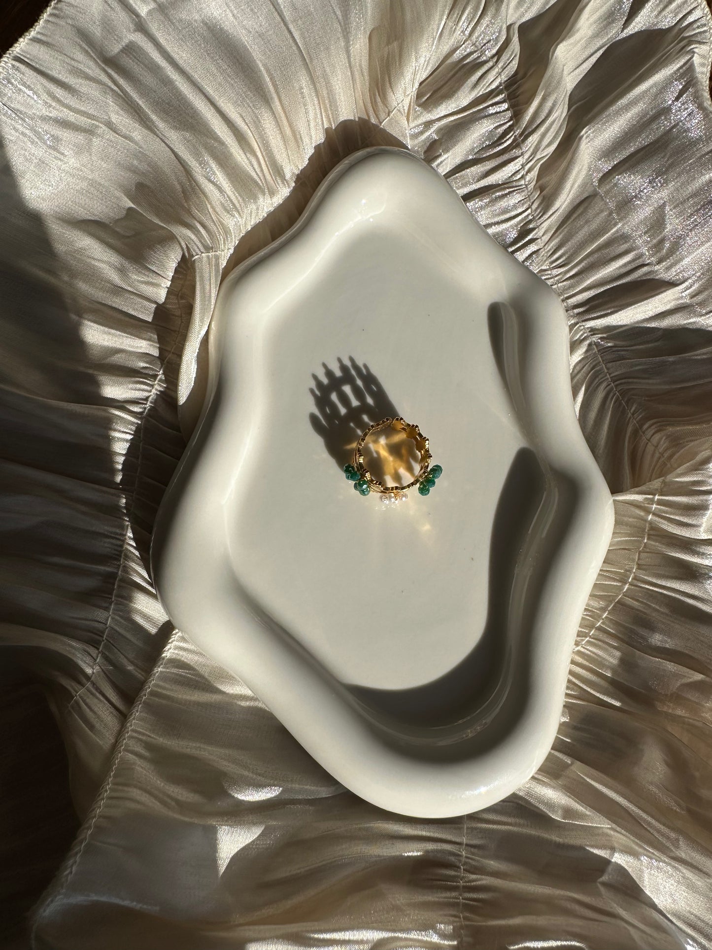 Bague Couronne d'Émeraudes