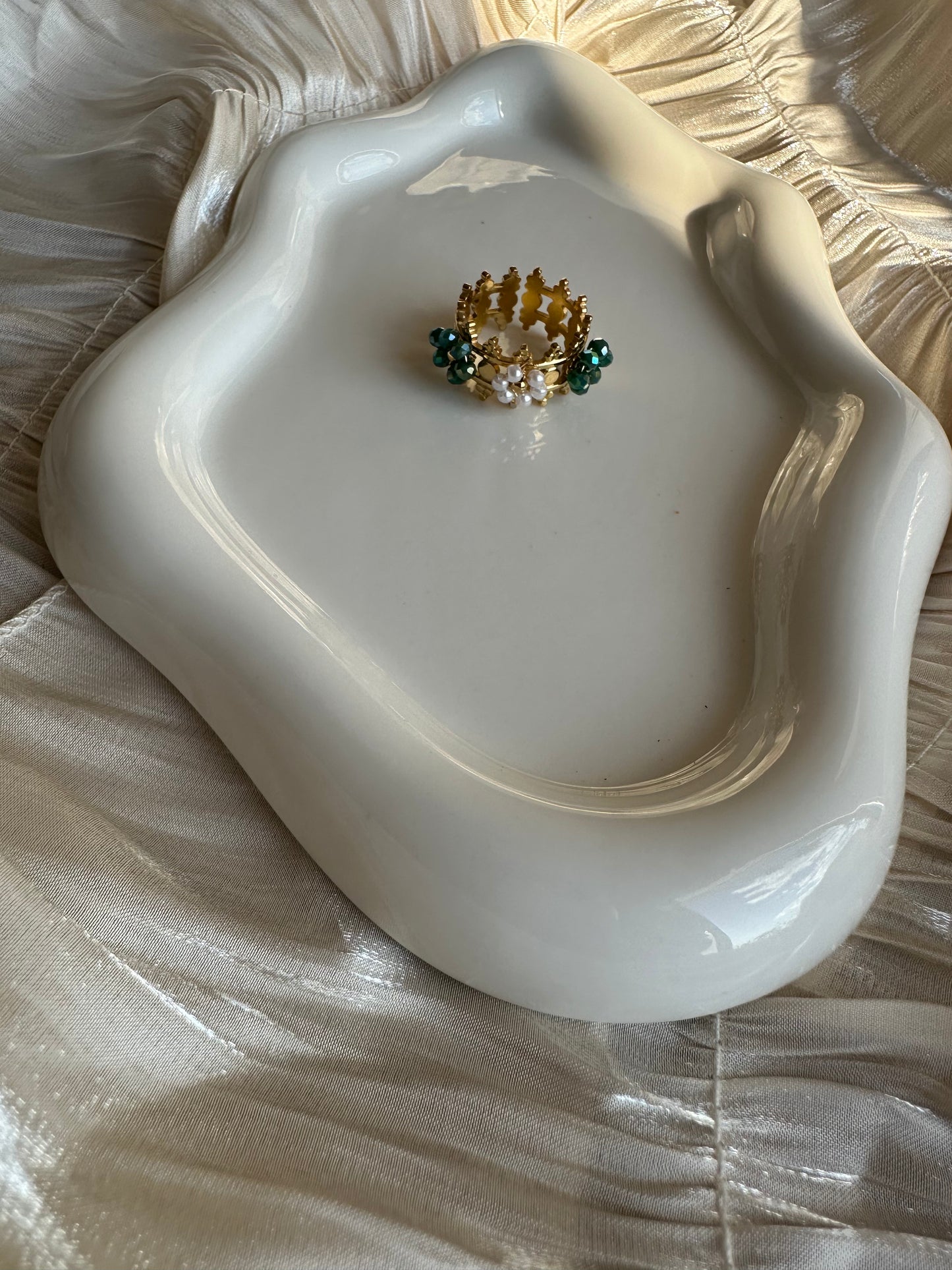 Bague Couronne d'Émeraudes